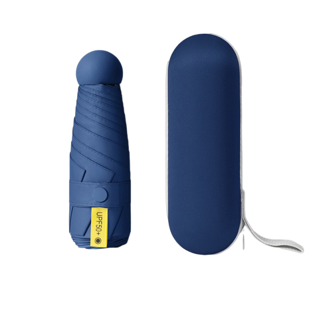 Pequeño paraguas de protección uv compacto para lluvia y sol