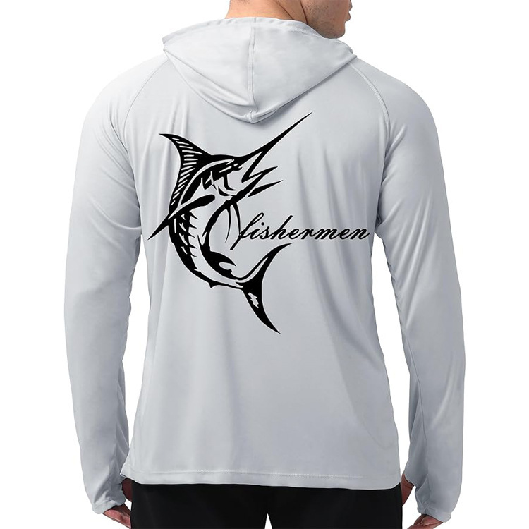Manga larga capucha camisa protector solar