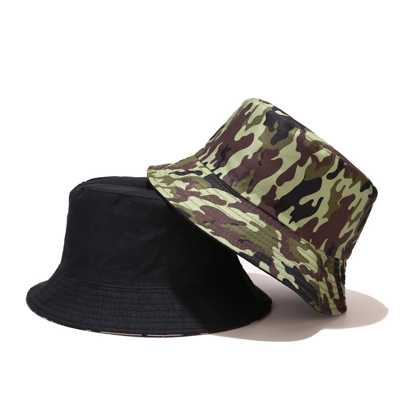 Chapeau de seau camo double faces
