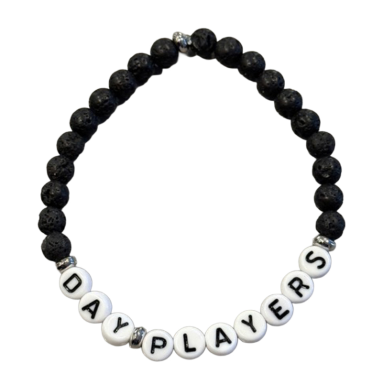 Letra lava s piedra beaded pulsera