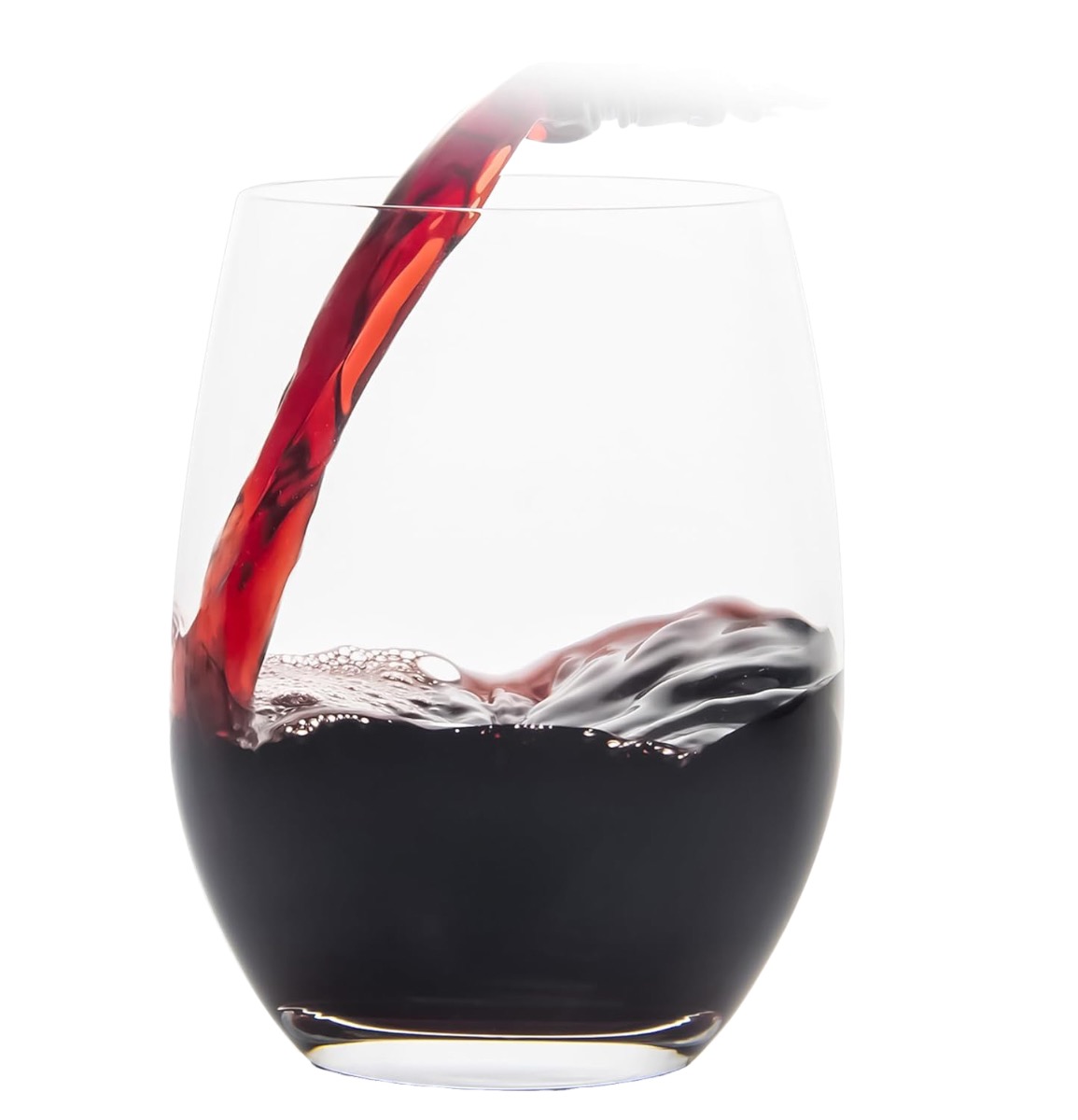 Bouteilles en verre sans tige de 15 oz pour lave-vaisselle vin blanc rouge