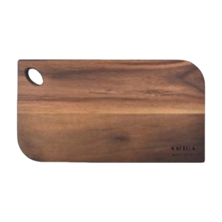 Tabla de madera de nogal con agujero colgado