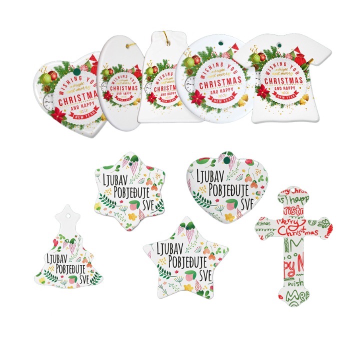 3 Mm Thick Ceramic Hanging Ornament Christmas Decor