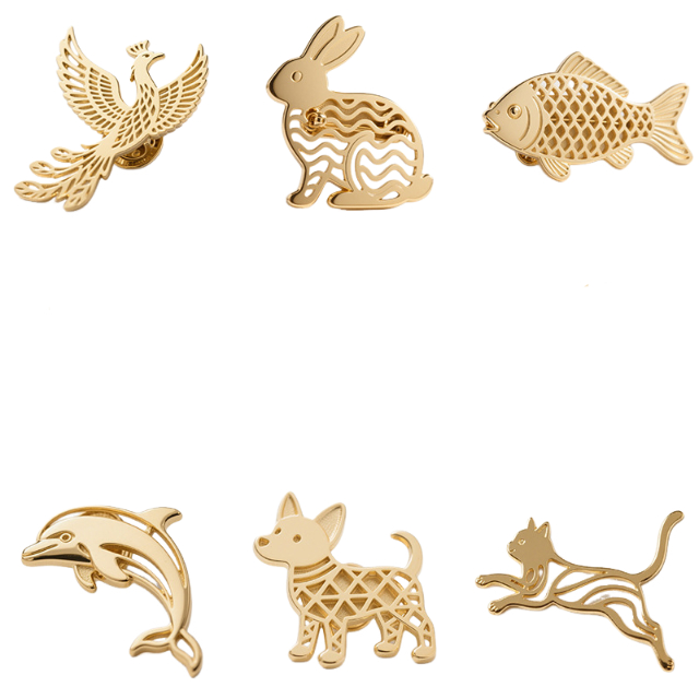 Perno de oro de forma personalizada