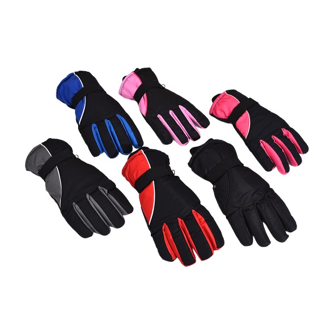 Dos tonos unisex 100% de agua prueba guantes de esquí