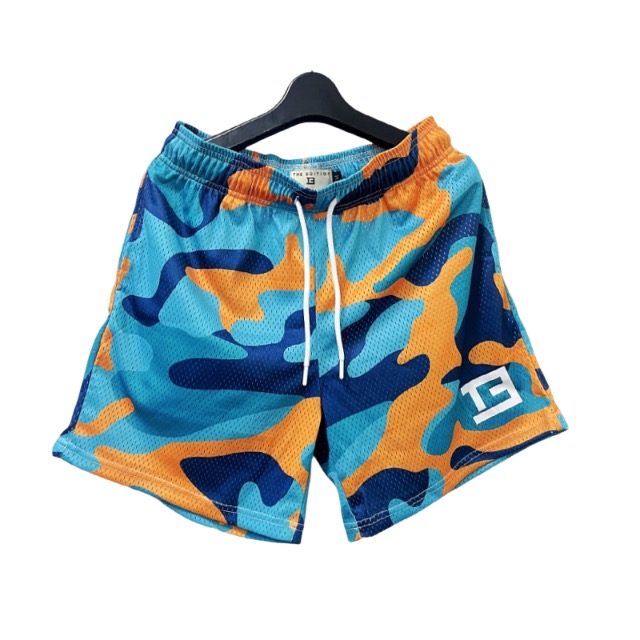 Mesh taille graphique imprimé short à sec rapide avec poches