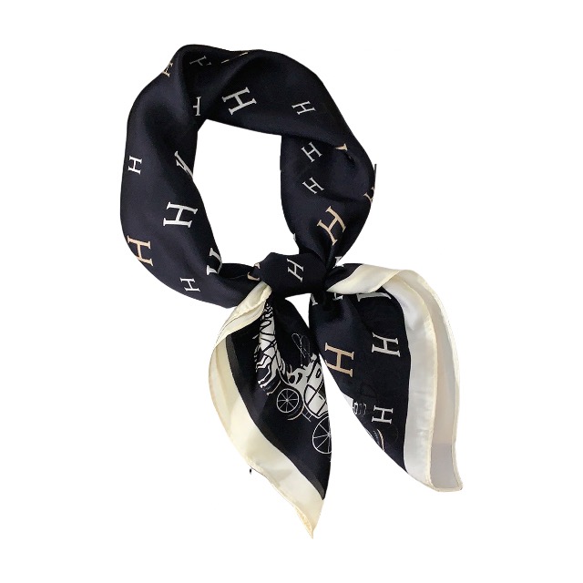 Corbata de cuello de bufanda de poliéster cuadrado para mujeres