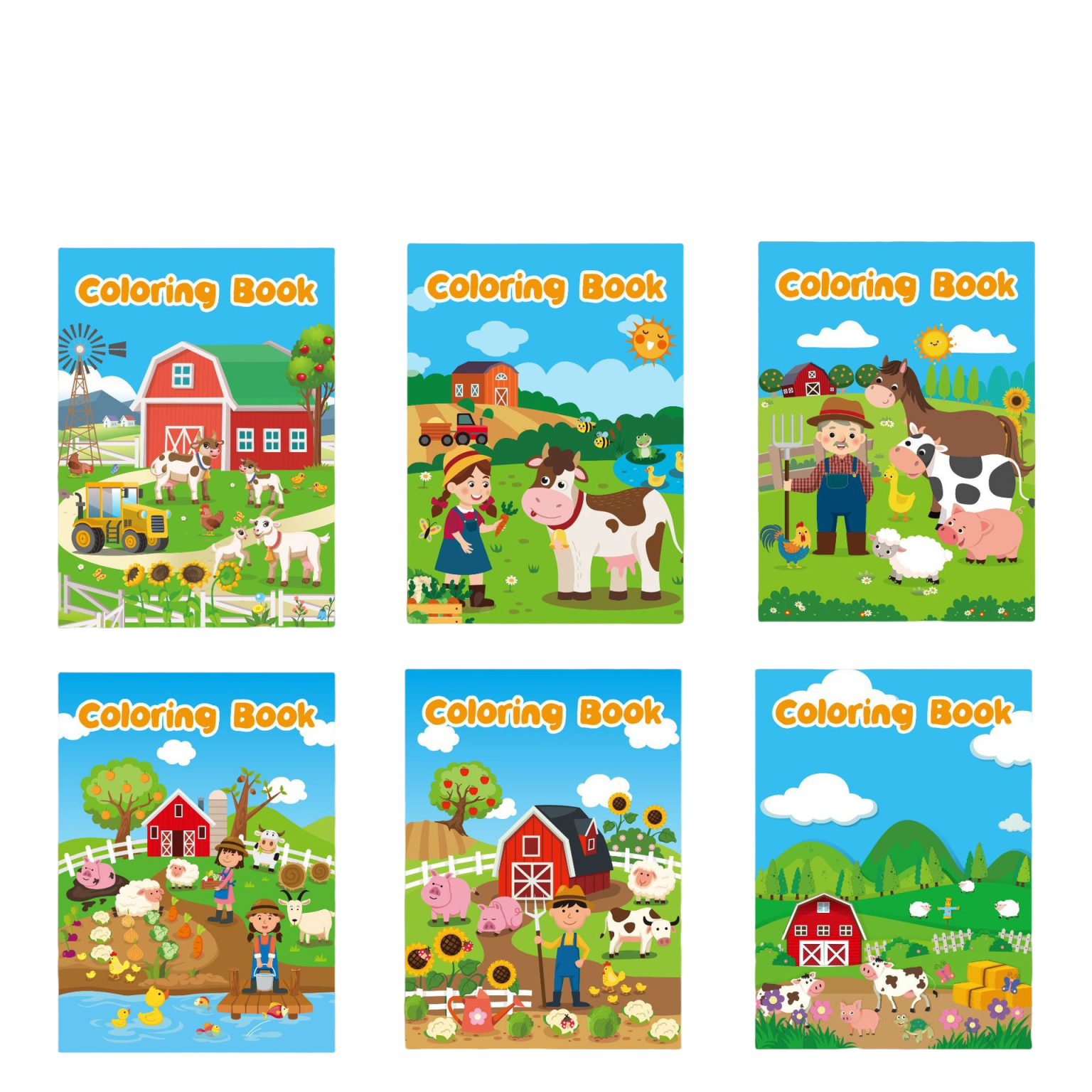 6pcs para colorear juego de libros