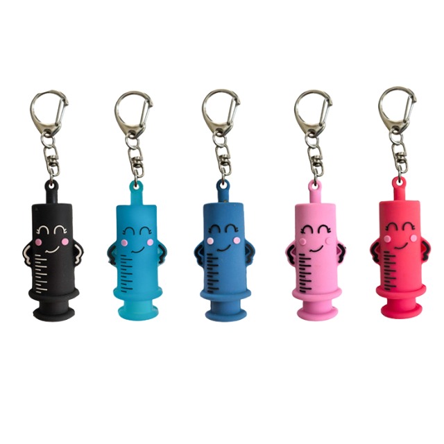 Pvc keychain ampoule shape