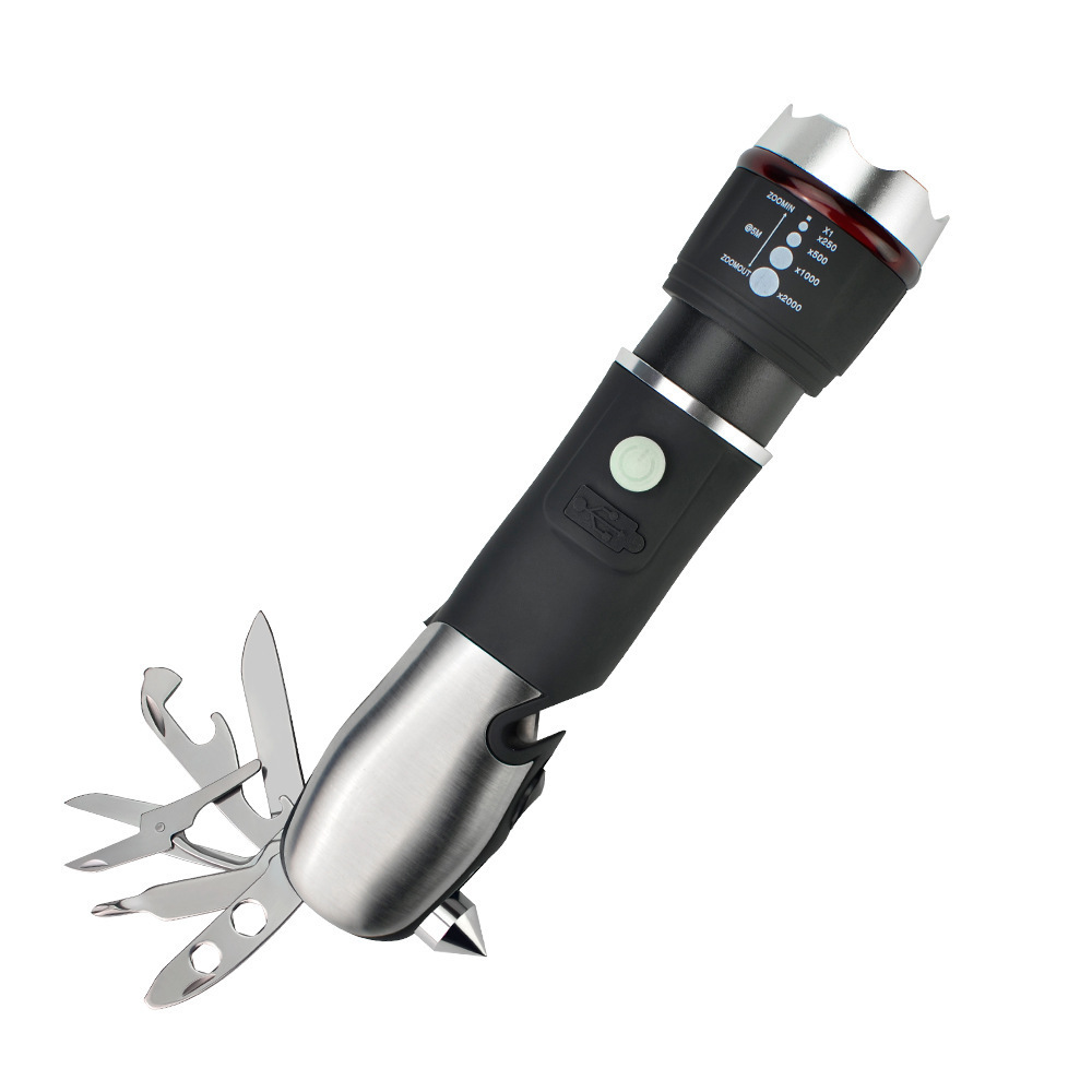 Linternas con acoplamientos de destornilladores y cuchillo de bolsillo