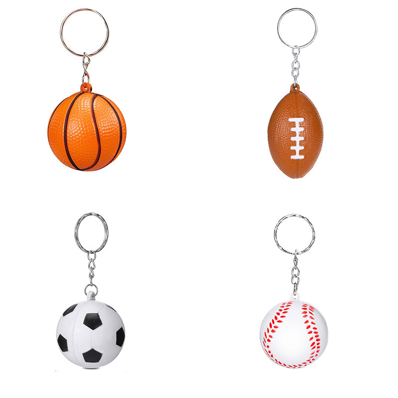 Llavero de bola de estrés deportivo