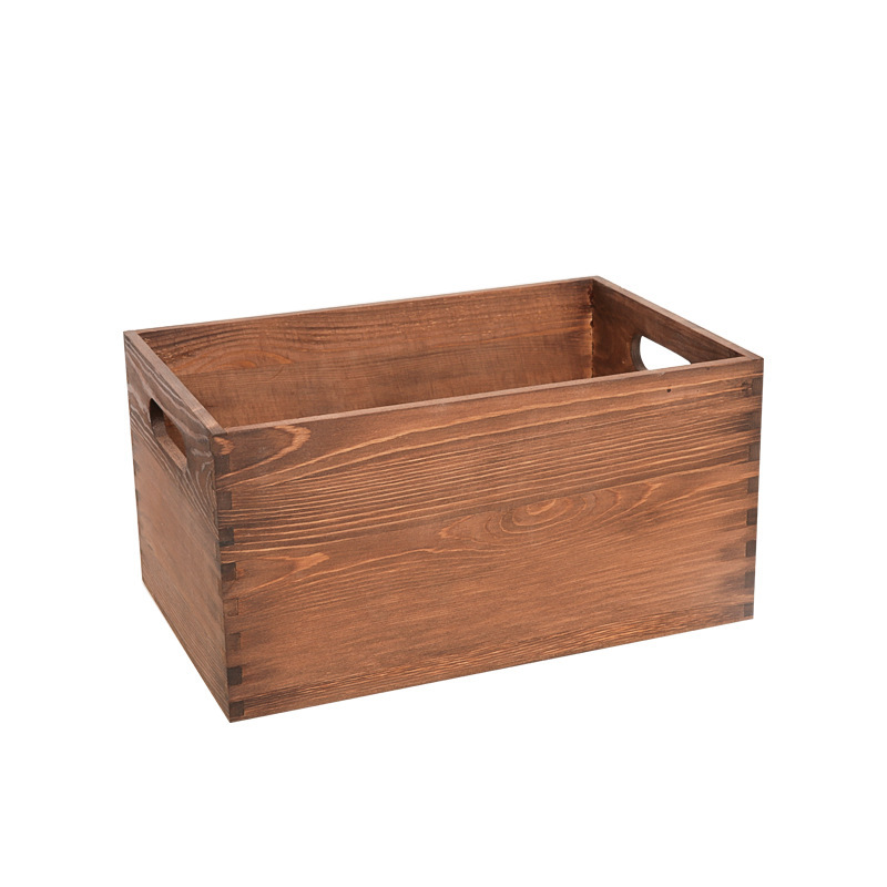 Caisses de stockage en bois avec poignées