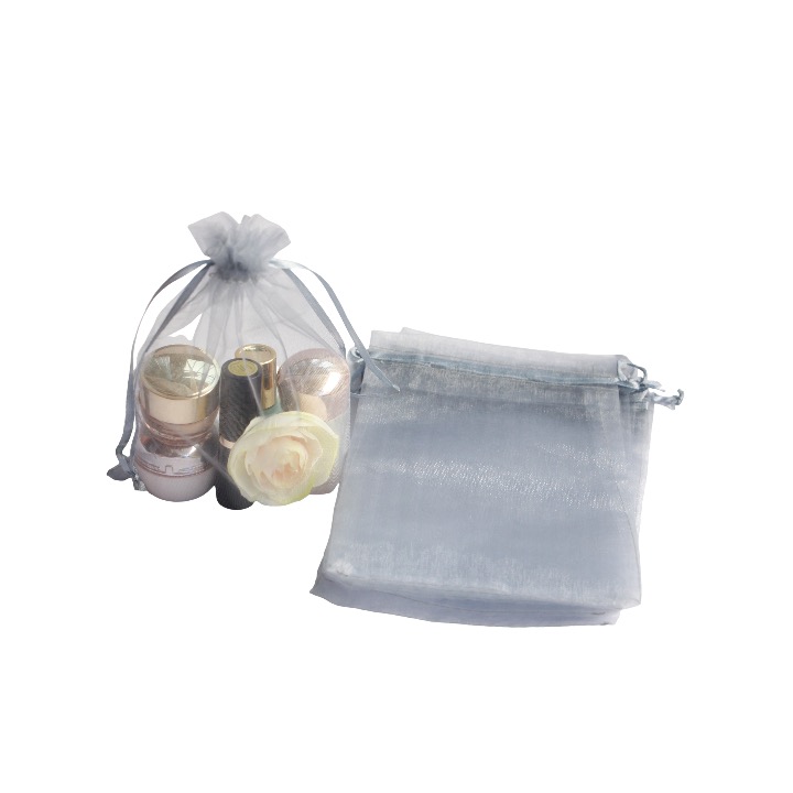 3.4 x 4.6in organza bolsa de organización de joyería