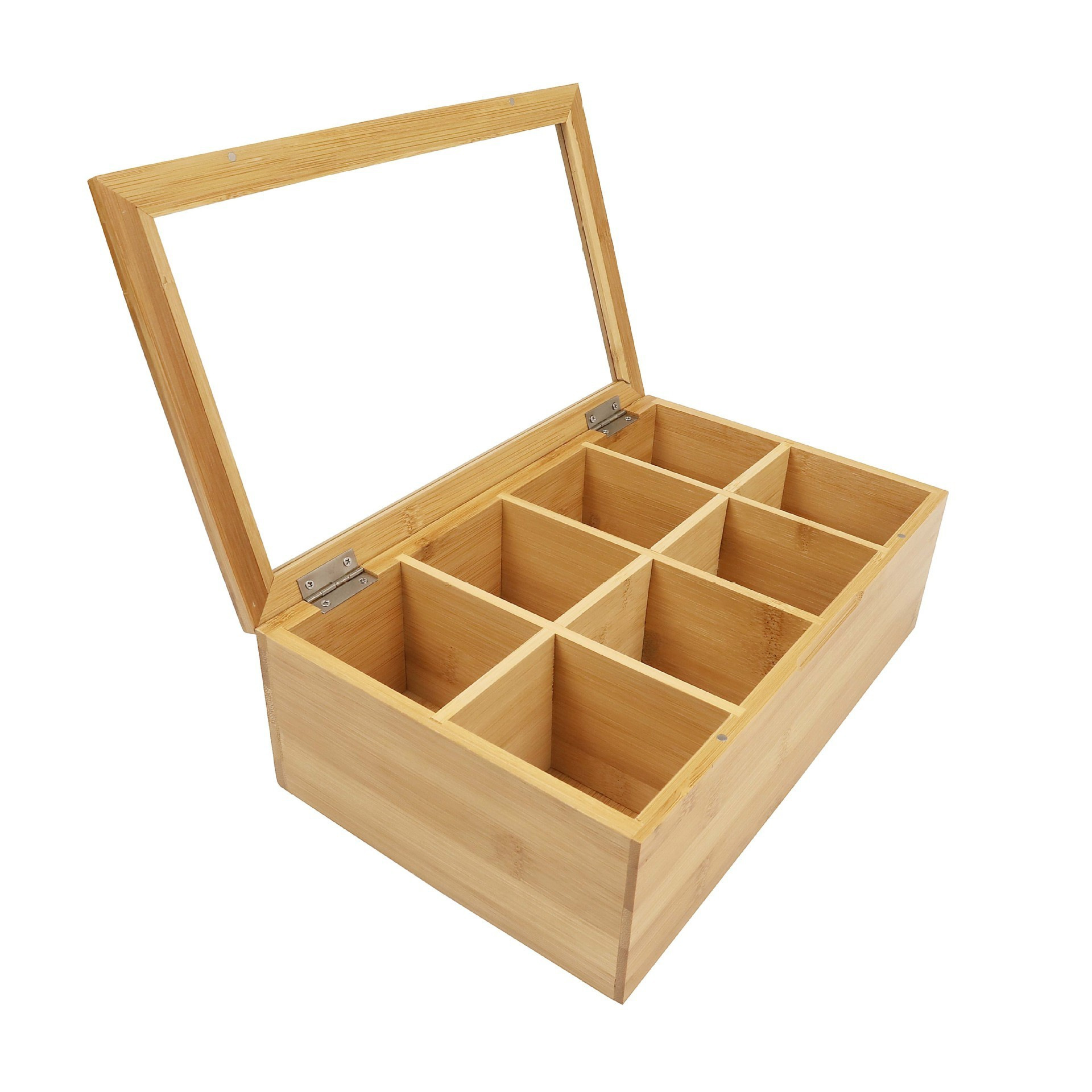 Organisateur de boîte à thé en bambou naturel