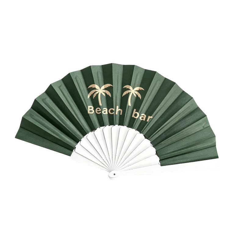 9in doble capa impresión mano ventilador plástico mango