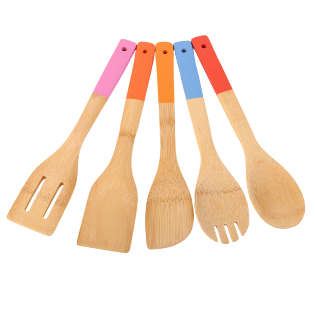 Utensilios de cocina de bambú de 5 piezas