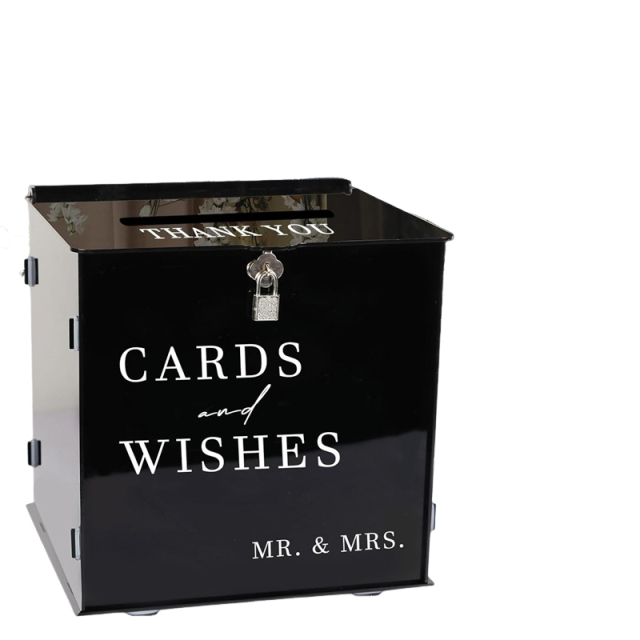 Caja de la tarjeta de boda con cerradura