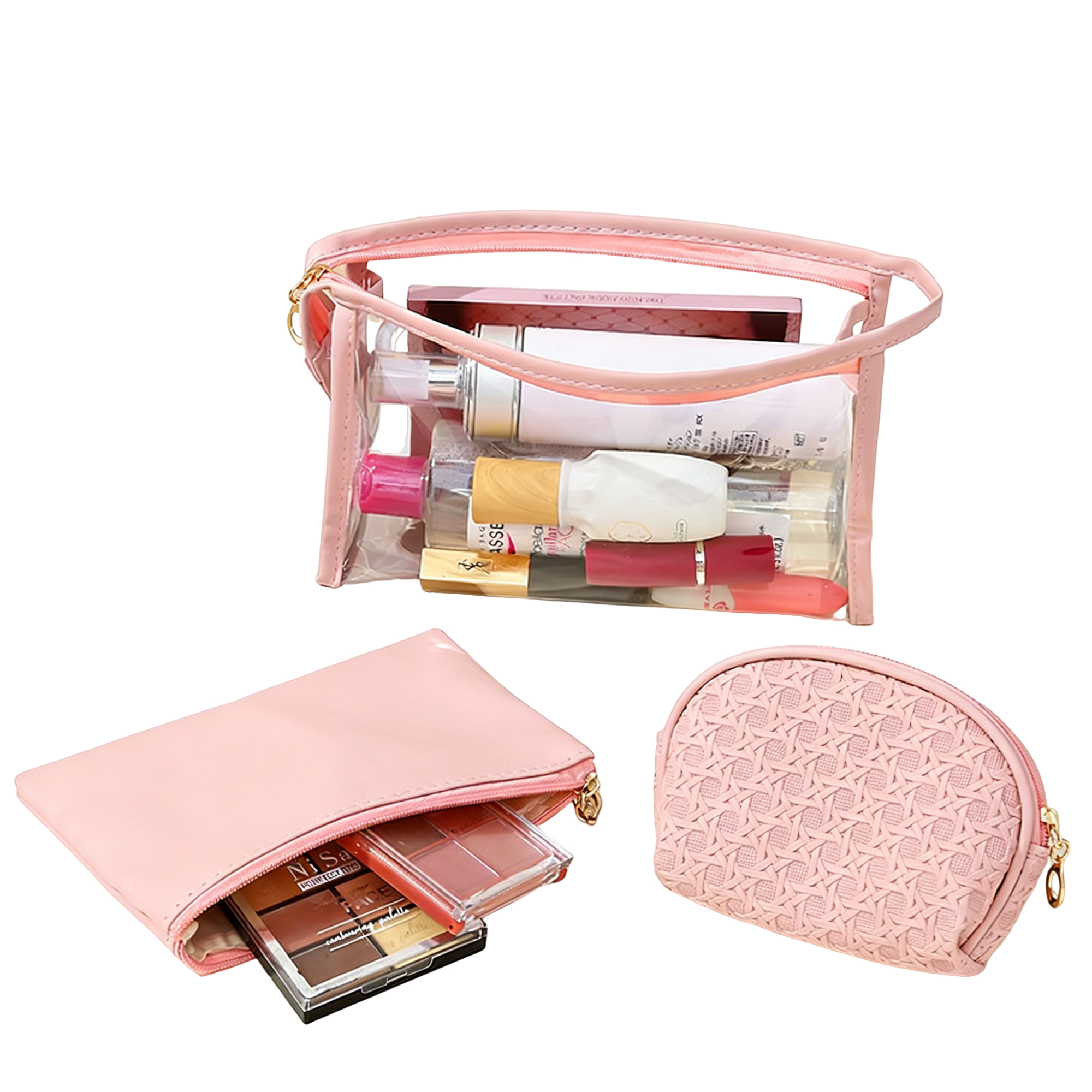 3 piezas bolsas de maquillaje