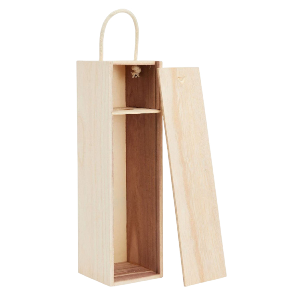 Boîte cadeau bouteille de vin en bois