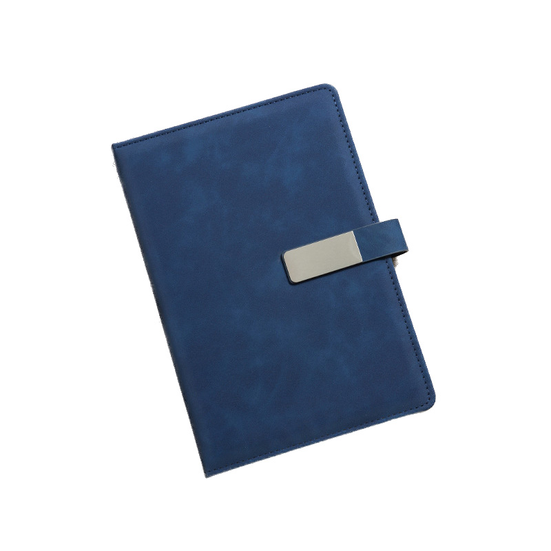 A5 PU Leather Notebook with Metal Plate Magnetic Buckle