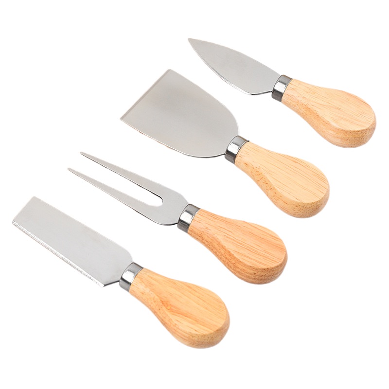 4 cuchillos de queso de acero inoxidable
