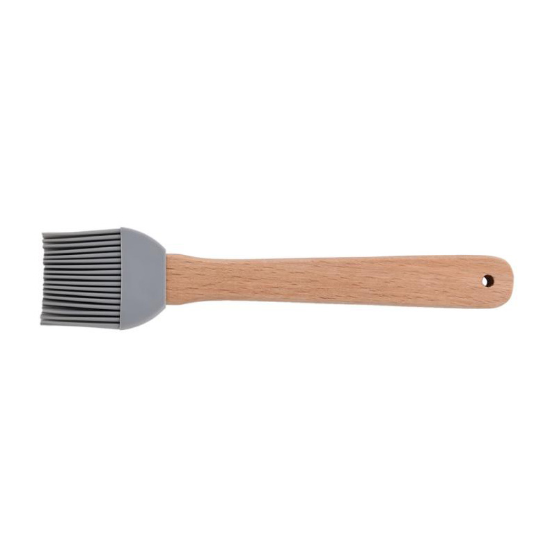 Brosse en silicone bbq avec poignée en bois