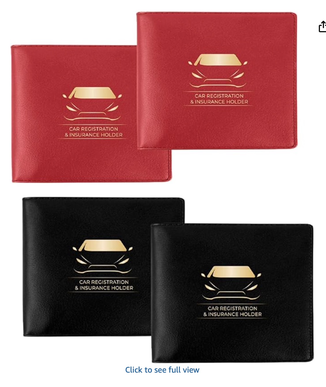 Pack Of 4 Car Document Wallet Foldable