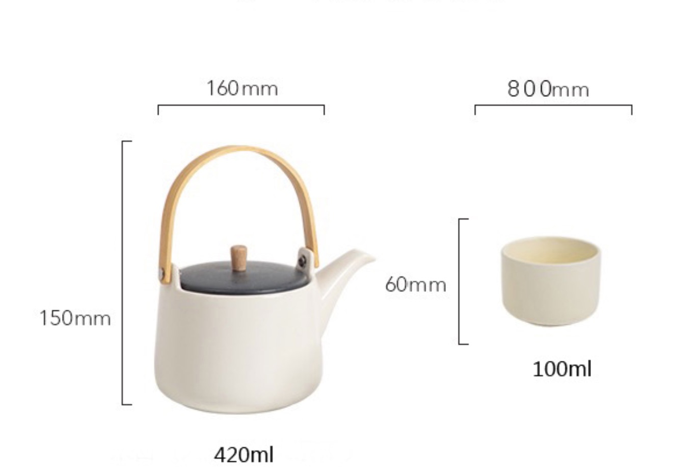 Cadeau thé pot 2 tasses par ensemble