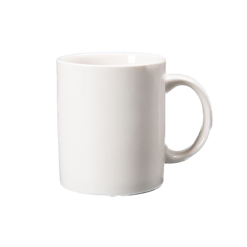 Tasse en céramique avec boîte blanche noire simple