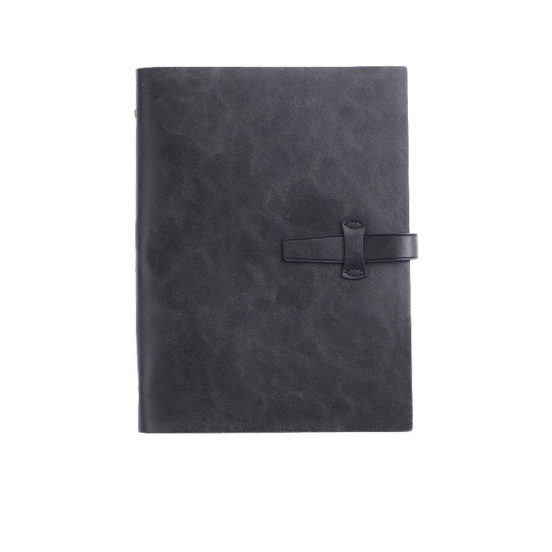Cuaderno de hoja suelta de cuero genuino
