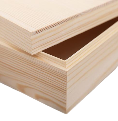Caja de madera con tapa