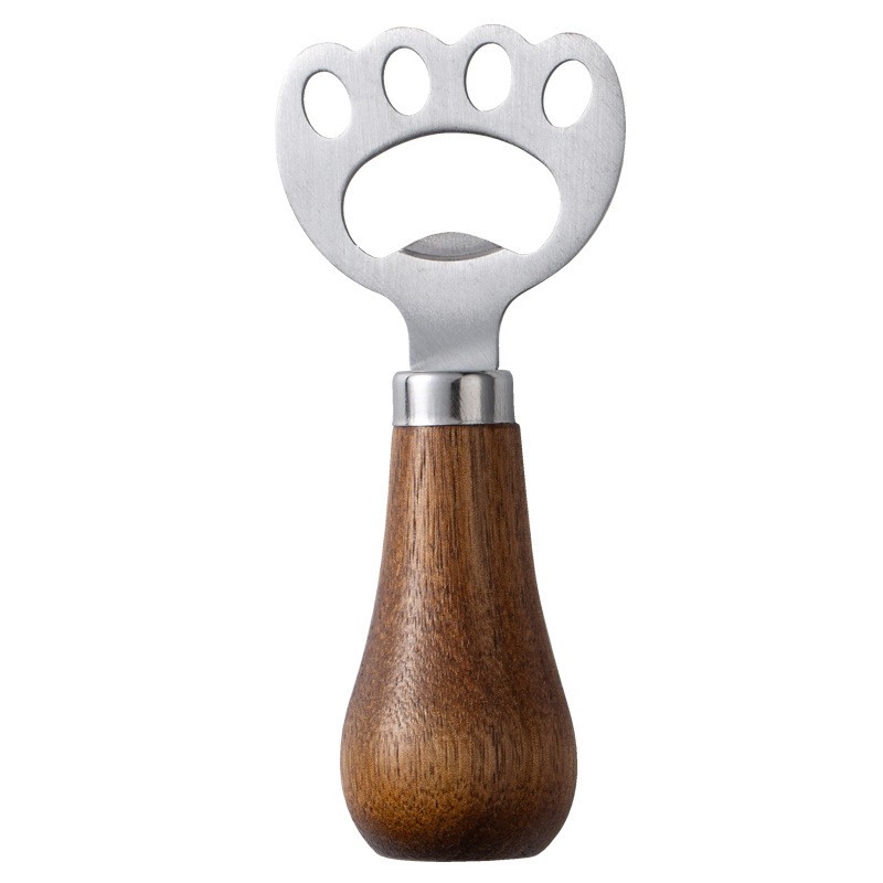 Abrebotellas de madera gato paw accesorios de cocina artesanal