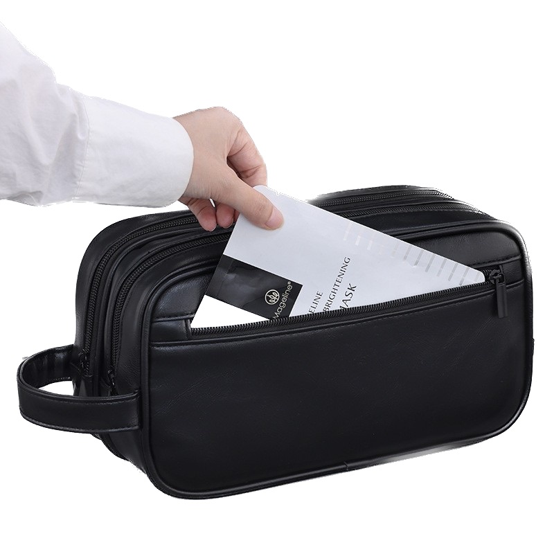 Double layer large capacity toiletry bag