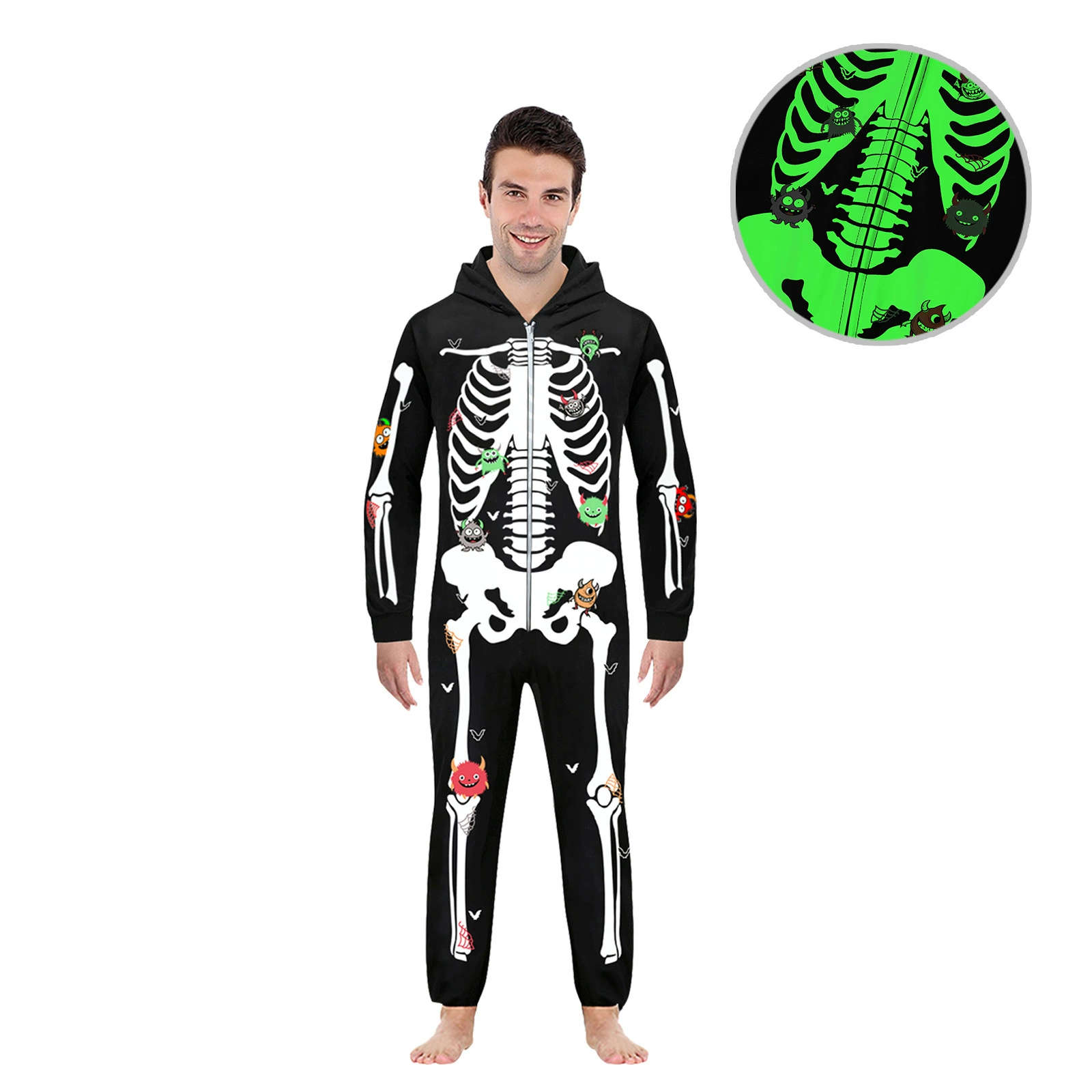 Halloween night glow full suit