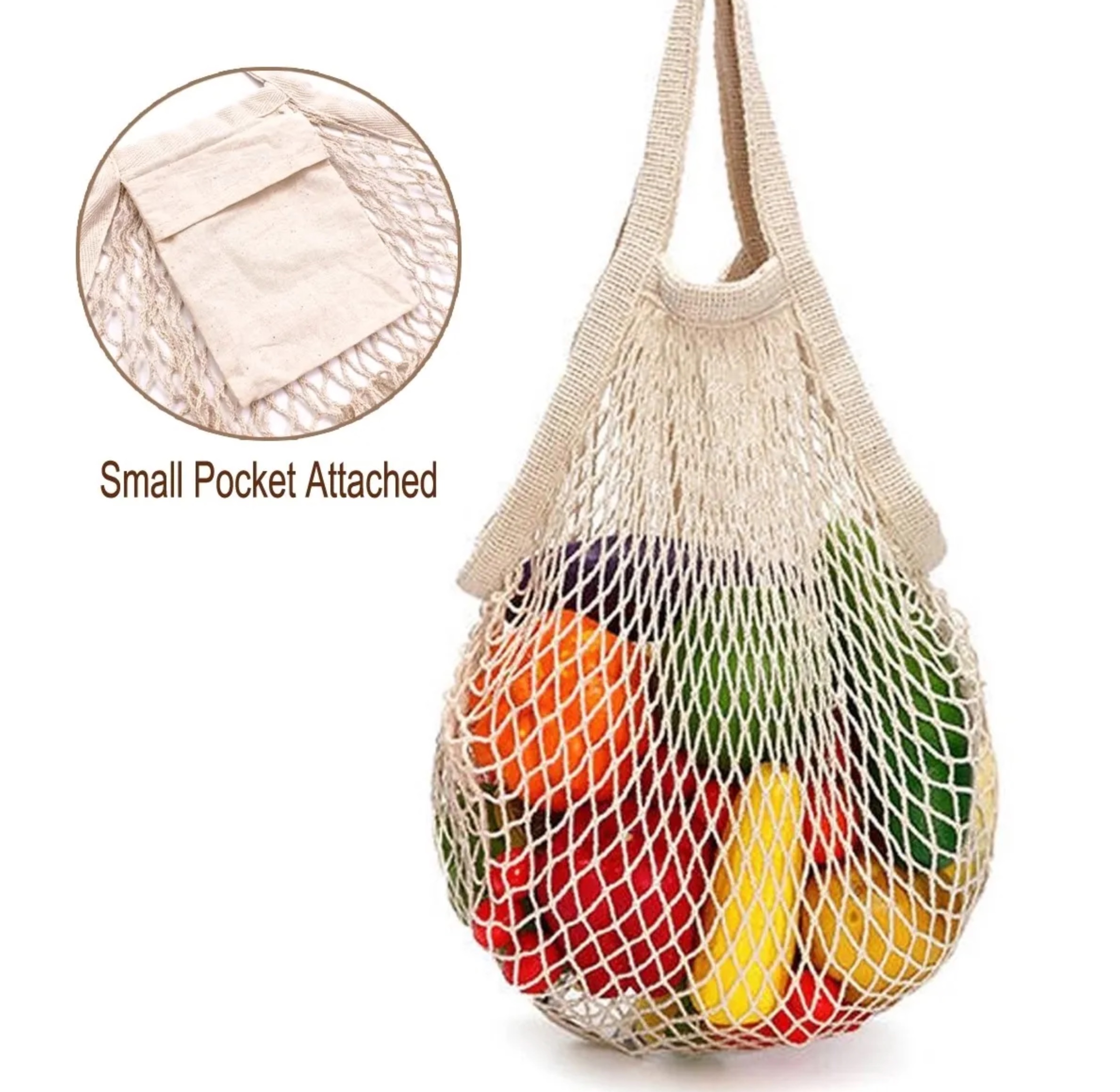 Foldable Cotton Mesh Shopping Bag