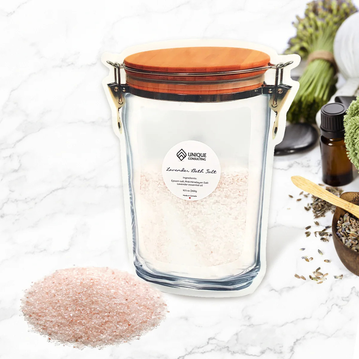 Relajante baño sal en bolsa de pie 300g