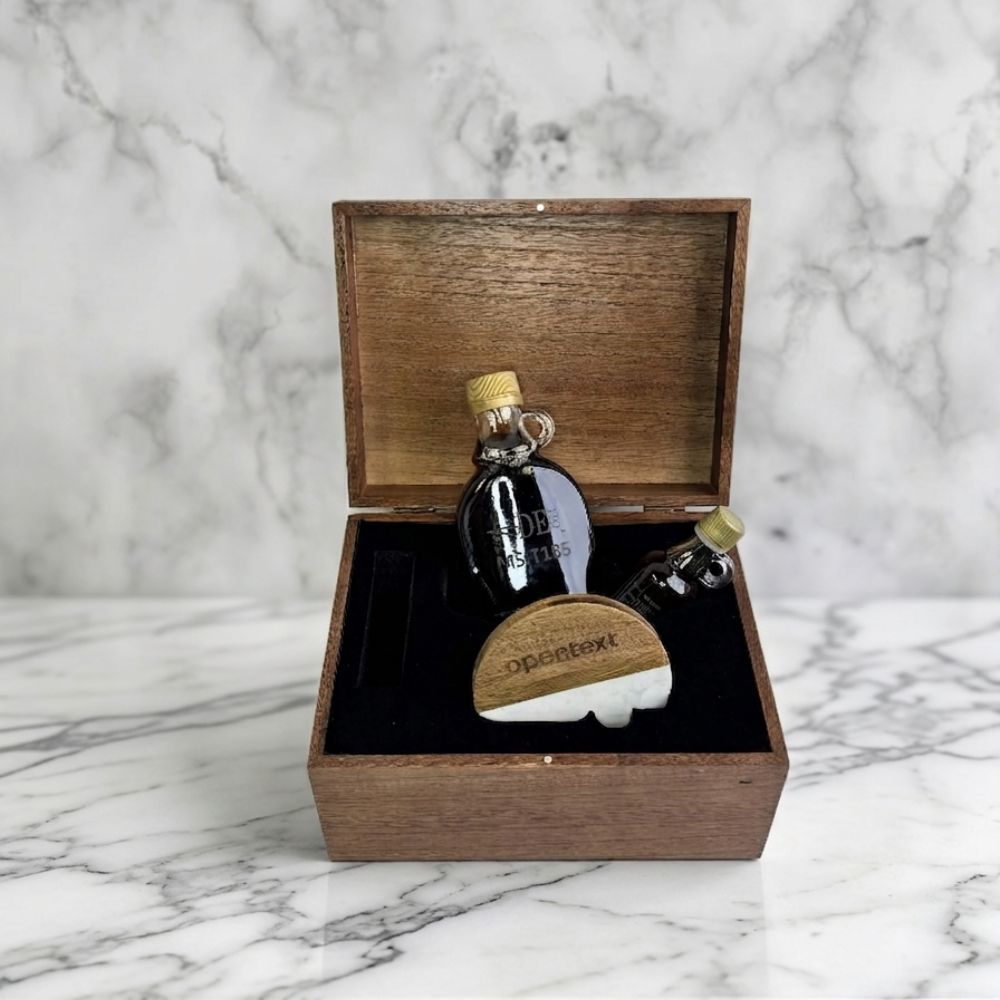 Set cadeau en érable marqué en ardoise