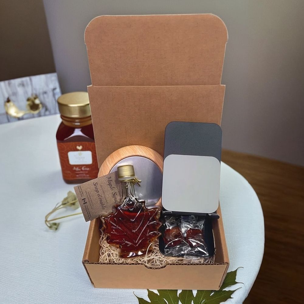 Ensemble de copain de bureau avec sirop d'érable de 50ml