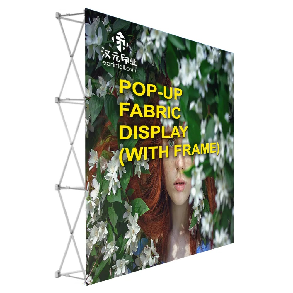 Tissu pop up media murs avec cadre