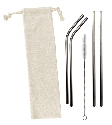 Set de paja de acero inoxidable -5pcs