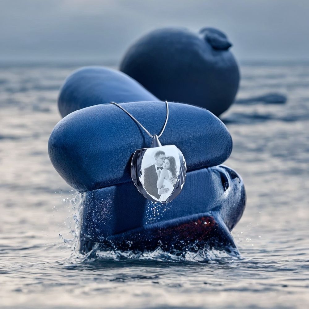 Collar de cristal de corazón