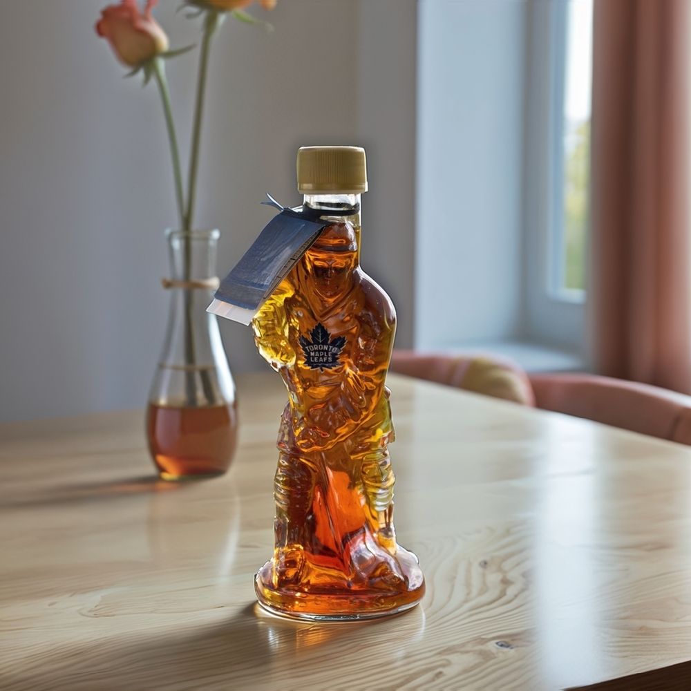 Sirop d'érable de 200ml en bouteille de hockey