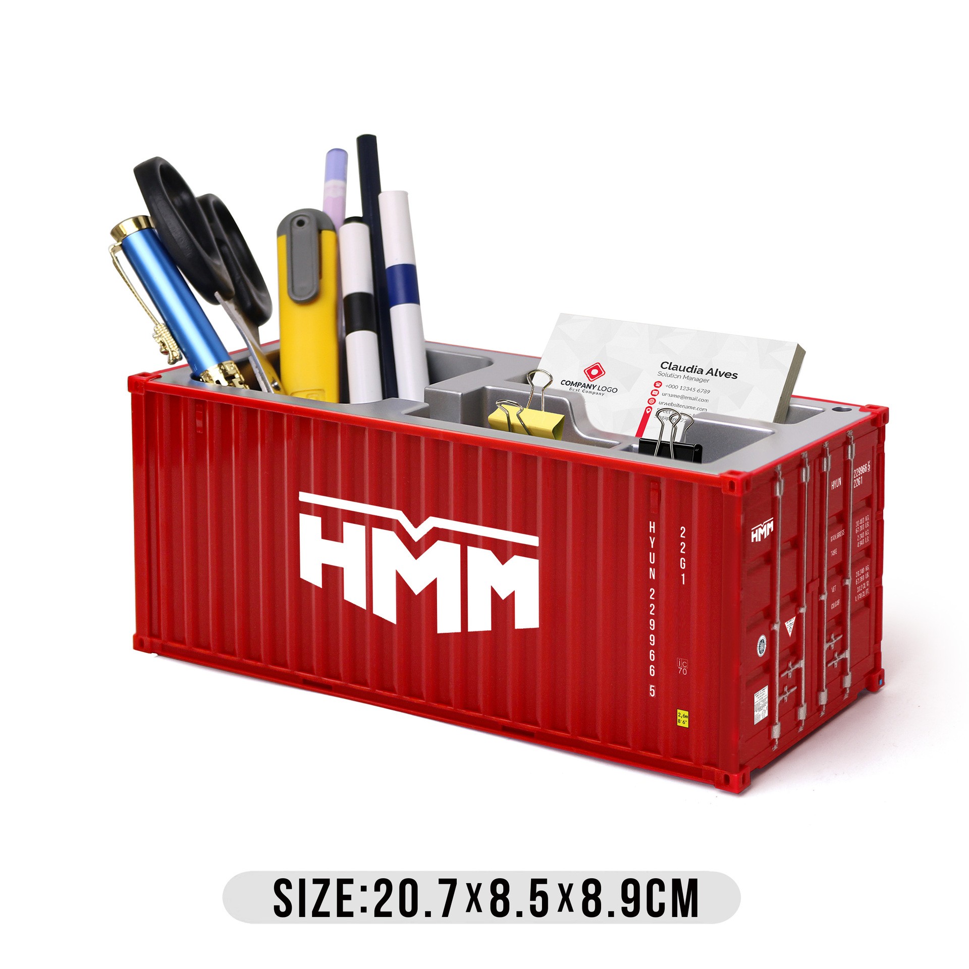 Caja de soporte de tarjeta de visita multifuncional