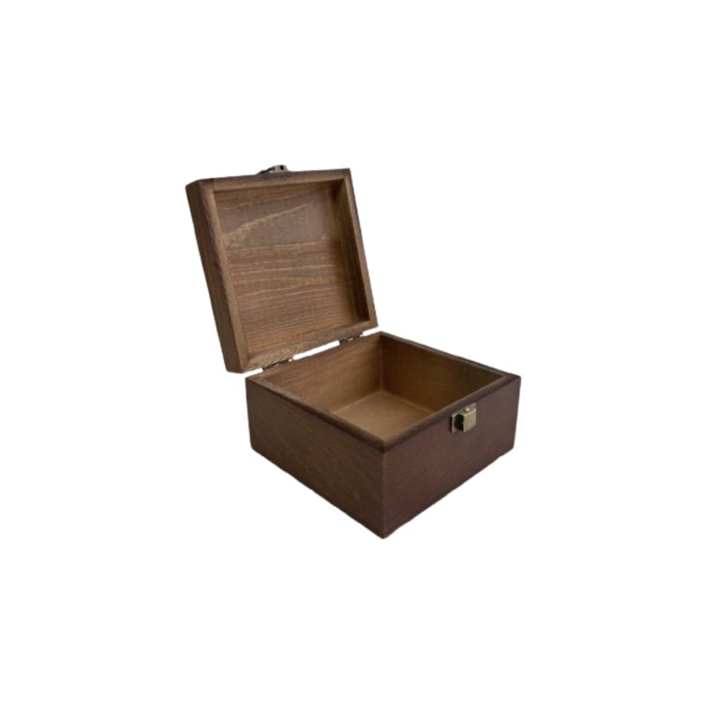 Caja de regalo de madera 4.75 x 4.75 x 2.75 pulgadas