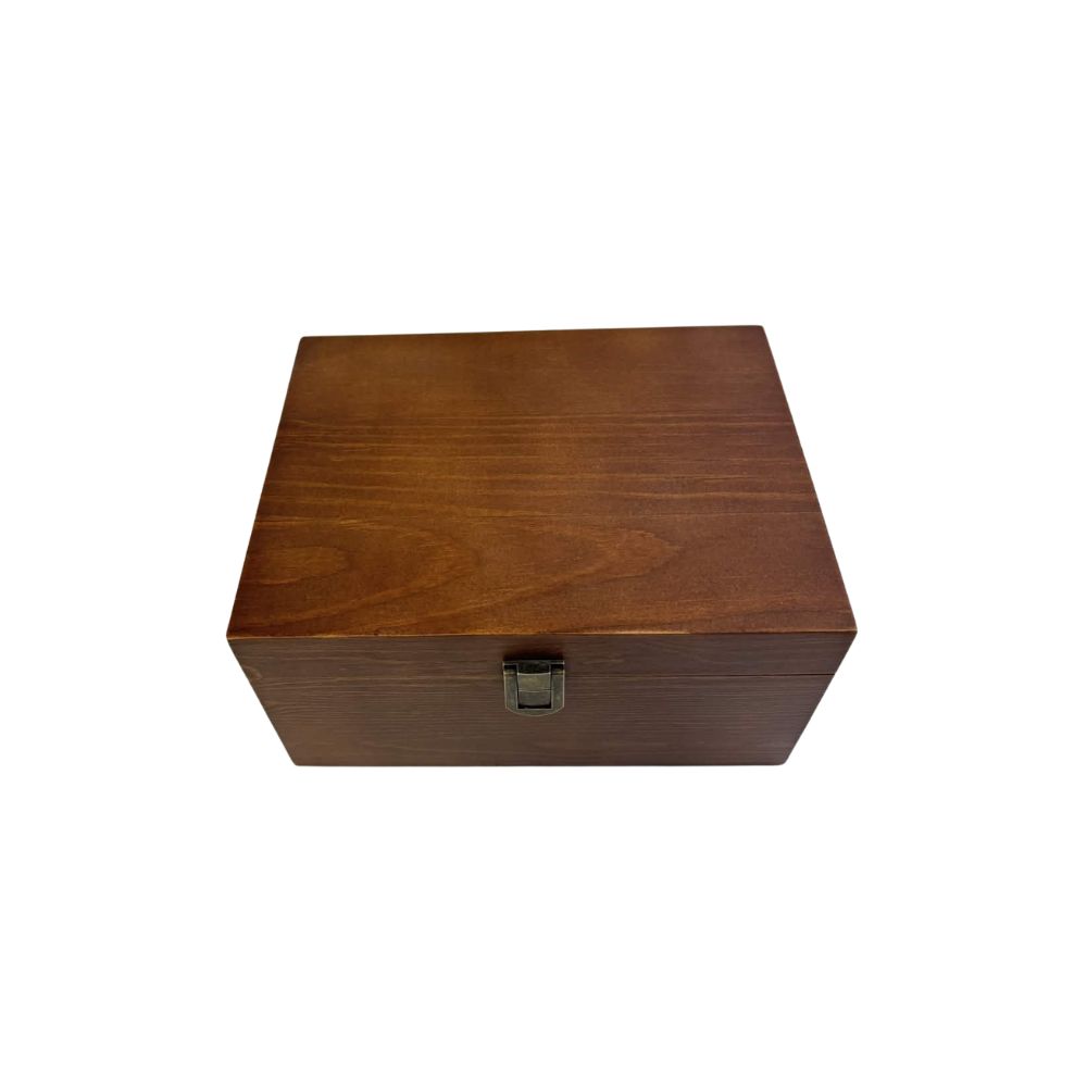 Caja de regalo de madera 9 x 7 x 4,6 pulgadas