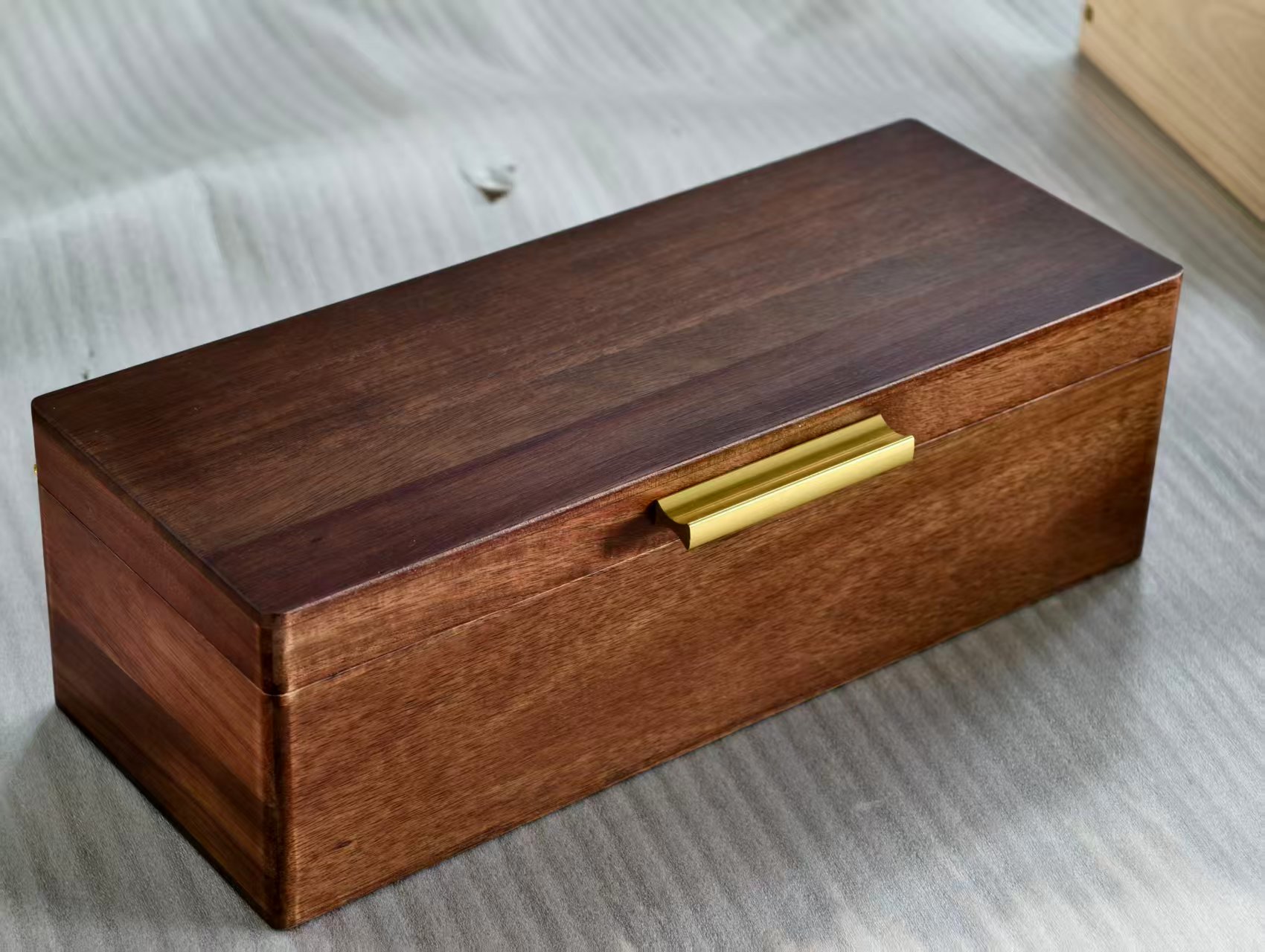 Organizador de caja de té de madera con separador