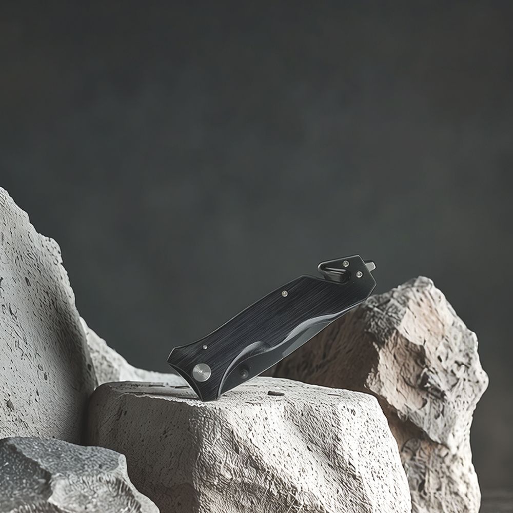 Cuchillo táctico de cresta negra