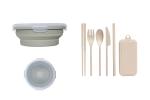 Collapsible Bowl With Utensils Set