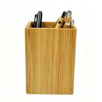 Square Bamboo Pen Holder