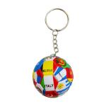 International Flags Printed Soccer Ball Design Pvc Keychain
